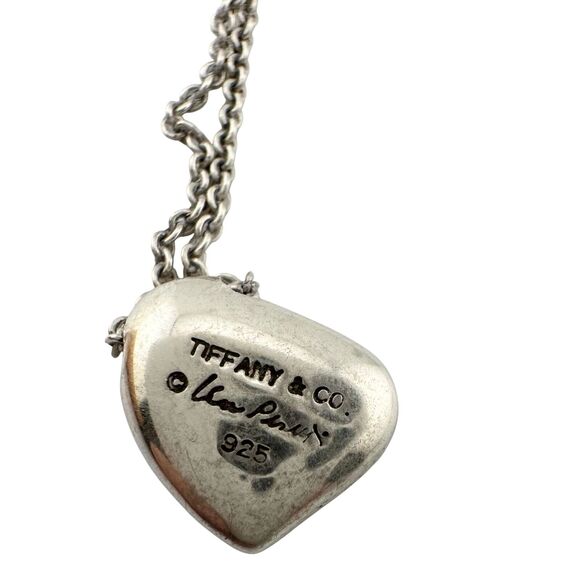Tiffany & Co Elsa Peretti Whole Heart Necklace in Sterling Silver - Picture 2 of 9